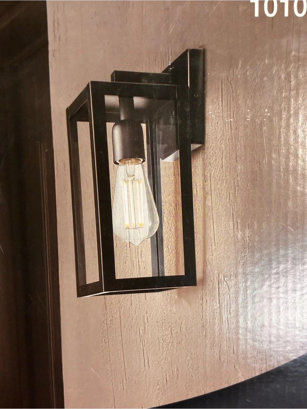 NEW IN BOX Hampton Bay Matte Black Wall Lanterns - 2 Pack. Dimensions in pics